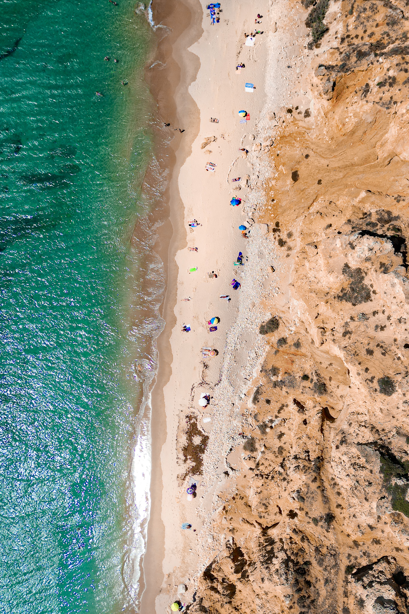 Aerial of Algarve beach